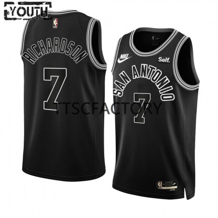 Canotte Bambino San Antonio Spurs Josh Richardson 7 Nike 2022-23 Classic Edition Nero Swingman
